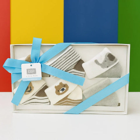 Hudson - Pair of 6 Socks - Boys - (0-9 Months)