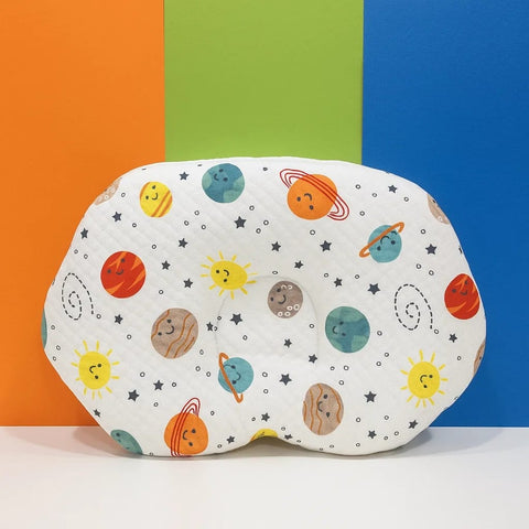 Hudson - Quilted Pillow - White - Planets