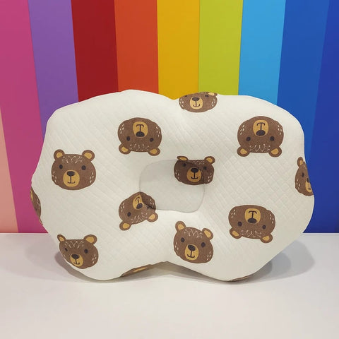 Hudson - Quilted Pillow - White - Bear