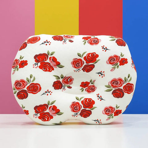 Hudson - Quilted Pillow - White - Roses