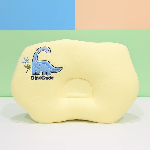 Hudson - Quilted Pillow - Yellow - Dinosaur
