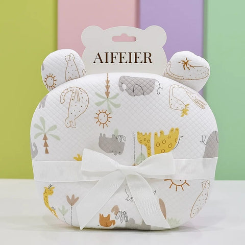 Aifeier - Round Quilted Pillow - White - Jungle