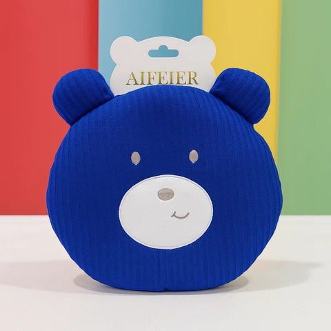 Aifeier - Round Quilted Pillow - Royal Blue - Bear