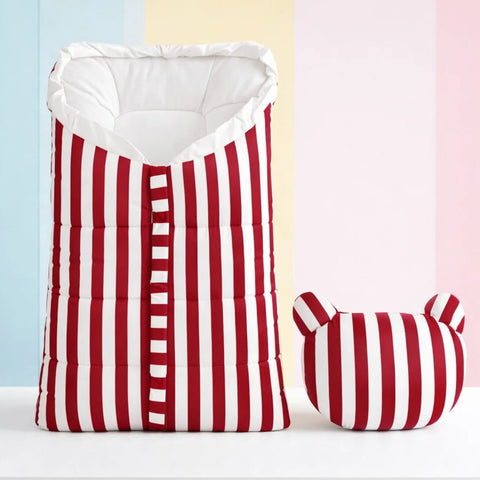 Velvet - Carry Nest - Maroon - Stripes - 25