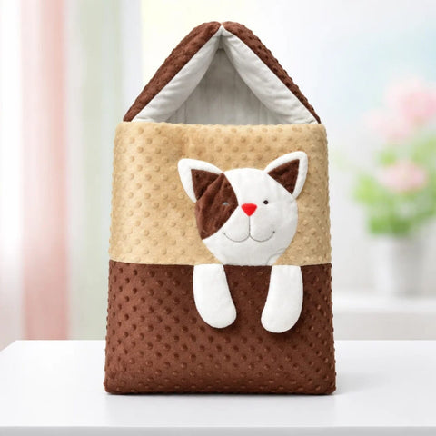 Velvet - Hooded Bubble Carry Nest - Skin & Brown - Cat - 25