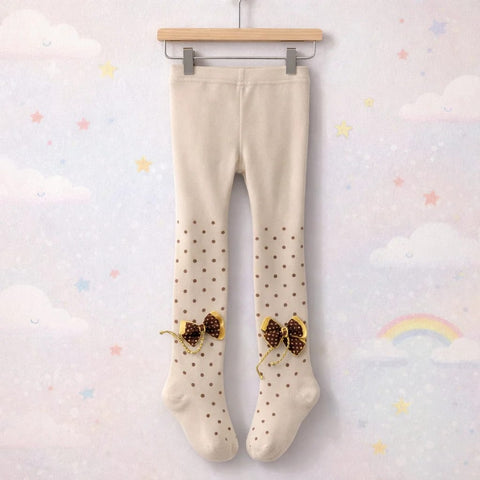 XUEYUR - Legging - Polka & Bow - Skin - (4-5 Years)