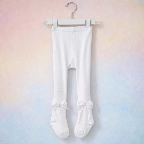 XUEYUR - Legging - Dots & Bow - White