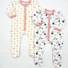 Little Joy - Pack of 2 Sleep Suits - Pink Circles & Pink Rabbit