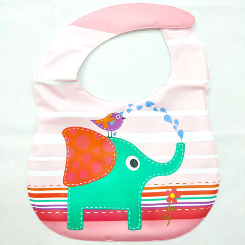 Baby Bib - Green Elephant