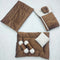 7 Pieces Plush Bedding Set - Brown Stars