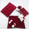 7 Pieces Velvet Bedding Set - Maroon