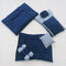 7 Pieces Velvet Bedding Set - Navy Blue