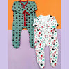 Little Giants - Pack of 2 Sleep Suits - Stars & Hearts