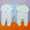 Pack of 3 Bluefly Sleep Suits - Blue Balloons & Dots