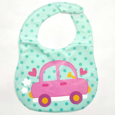 Baby Bib - Pink Car