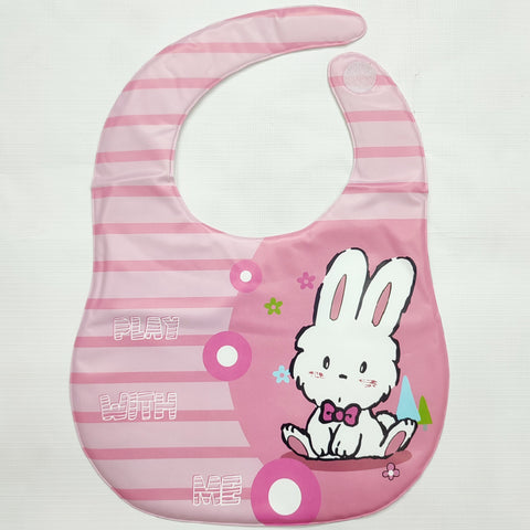 Baby Bib - Rabbit Pink