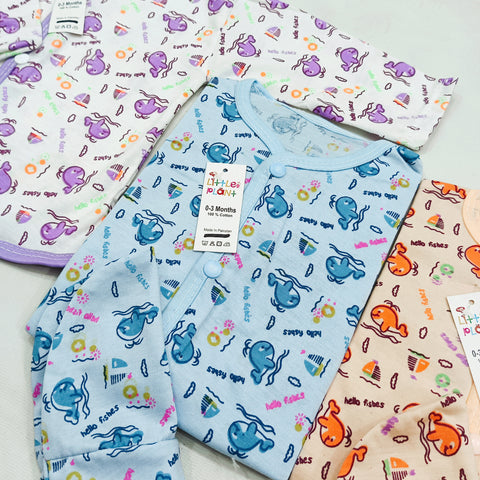Little Planet Pack of 3 Night Suits - Whale - WPB