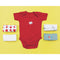 Junior's Pack of 5 Short Sleeves Bodysuits - Red