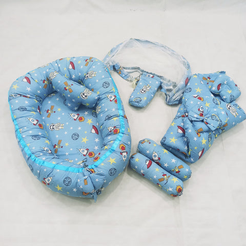 Little Planet - 8 Pieces Snuggle Bed - Blue Space