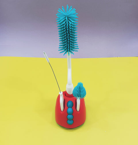 Capso - 3 Pieces - Rotating Bottle Cleaning Brush Set