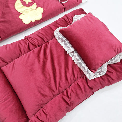 Royal's - 5 Pieces - Baby Bedding Set - Shocking Pink