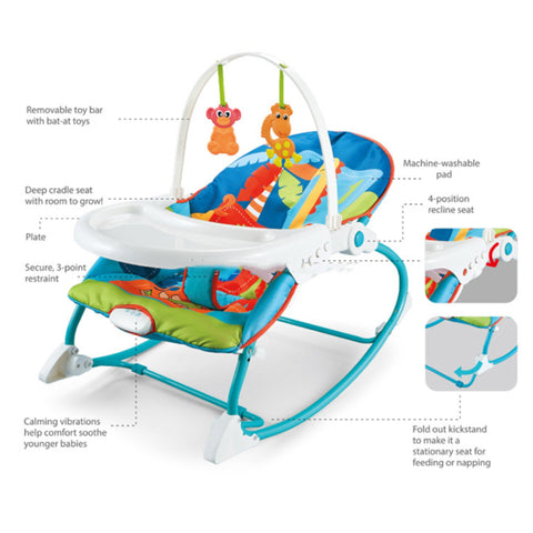 2 In 1 - Infant To Toddler - Rocker With Dining Chair