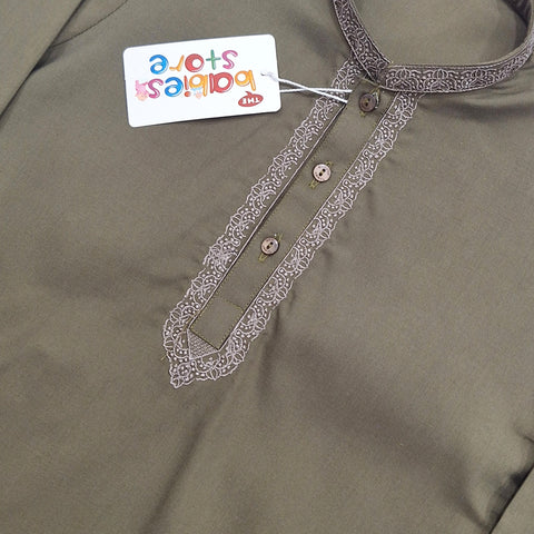 TBS - Kurta Shalwar - Wash N Wear - Mehndi