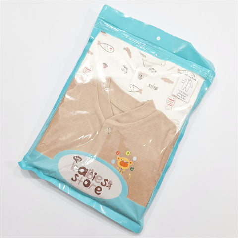TBS - Pack of 2 Sleep Suits - Vol 02-25 - Brown & Fish