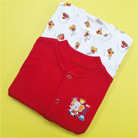 TBS - Pack of 2 Sleep Suits - Vol 02-25 - Red & Car