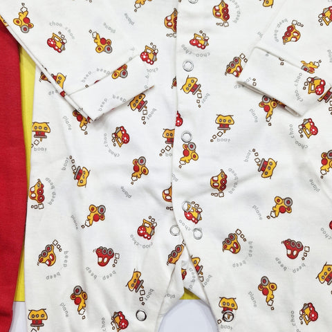 TBS - Pack of 2 Sleep Suits - Vol 02-25 - Red & Car
