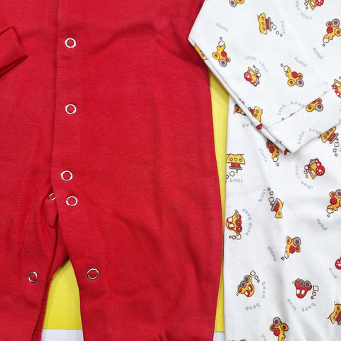 TBS - Pack of 2 Sleep Suits - Vol 02-25 - Red & Car