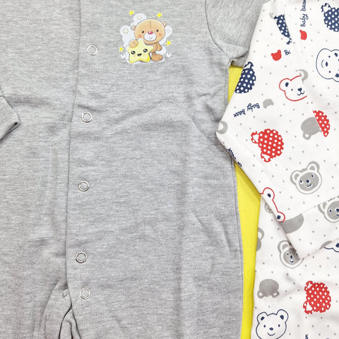TBS - Pack of 2 Sleep Suits - Vol 02-25 - Grey & Bear