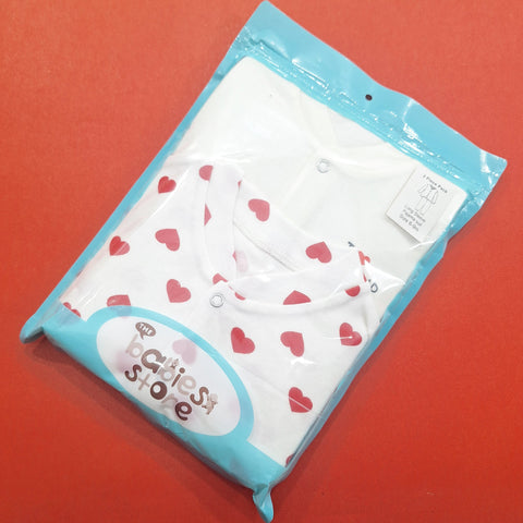 TBS - Pack of 2 - Night Suits - White & Hearts
