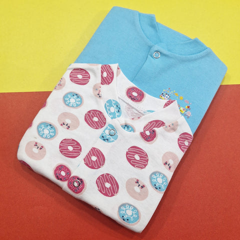 TBS - Pack of 2 - Night Suits - Blue & Donuts