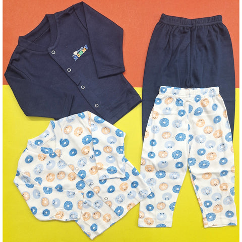 TBS - Pack of 2 - Night Suits - Navy Blue & Donuts