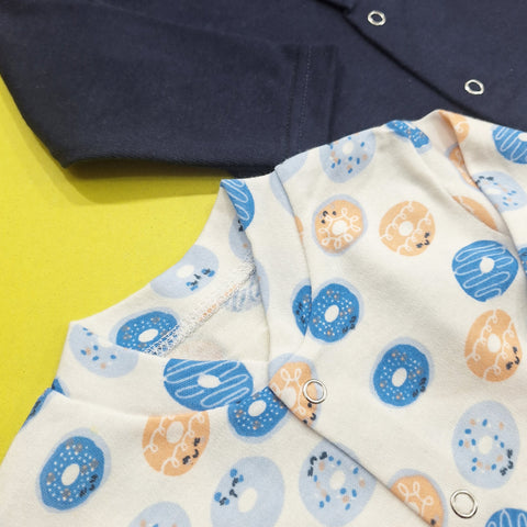TBS - Pack of 2 - Night Suits - Navy Blue & Donuts