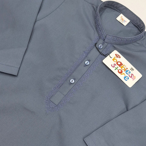 TBS - Kurta Shalwar - Wash N Wear - Bluish Grey