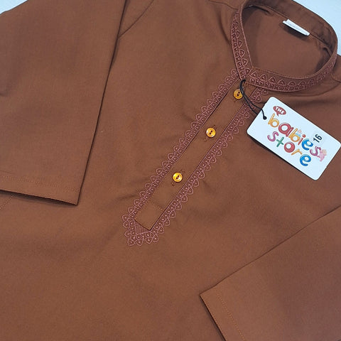 TBS - Kurta Shalwar - Wash N Wear - Rust
