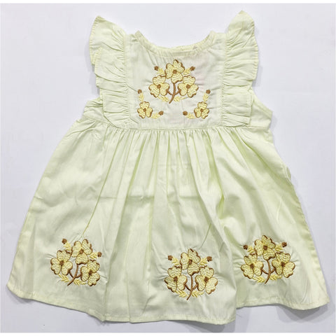 Pink Rose - Frock - Yellow
