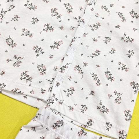 BRL - Night Suit - White - Flowers