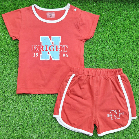 T-Shirt & Shorts - Bright - Red - China