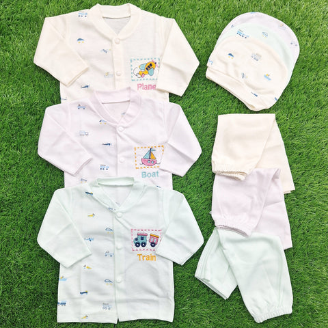 Kiddy's - Pack of 3 - Newborn Night Suits - Transport