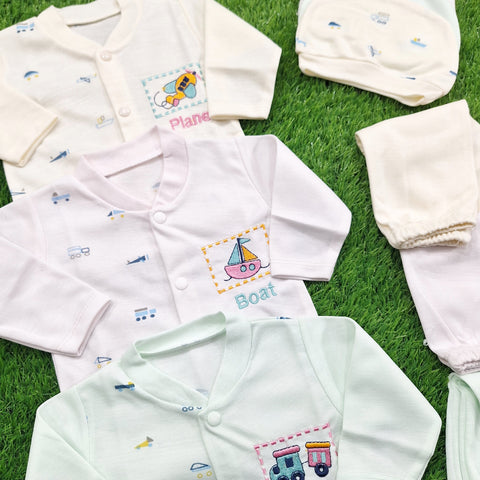 Kiddy's - Pack of 3 - Newborn Night Suits - Transport