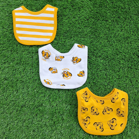 BRL - Pack of 3 - Baby Bibs - Lion Theme