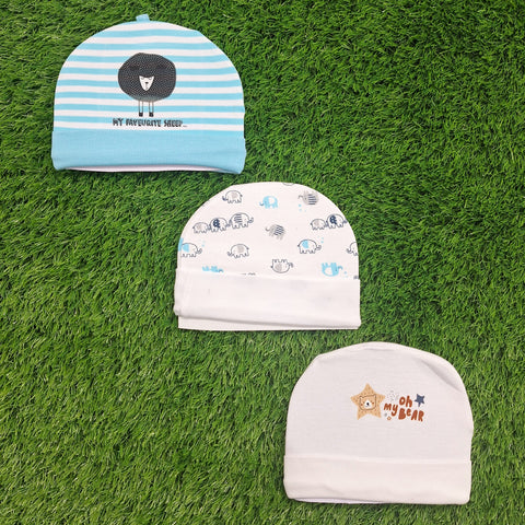 BRL - Pack of 3 Caps - Blue - Sheep
