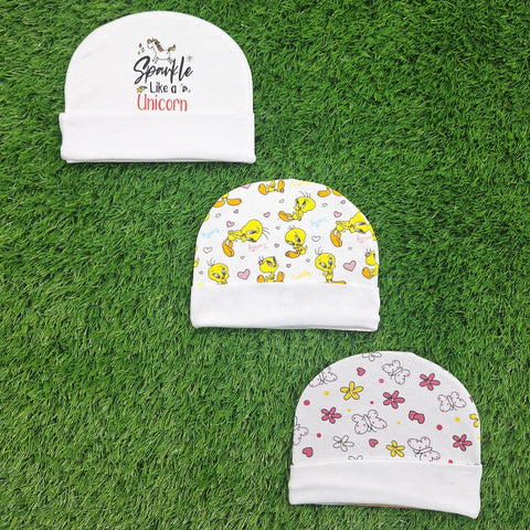 BRL - Pack of 3 Caps - White - Sparkle