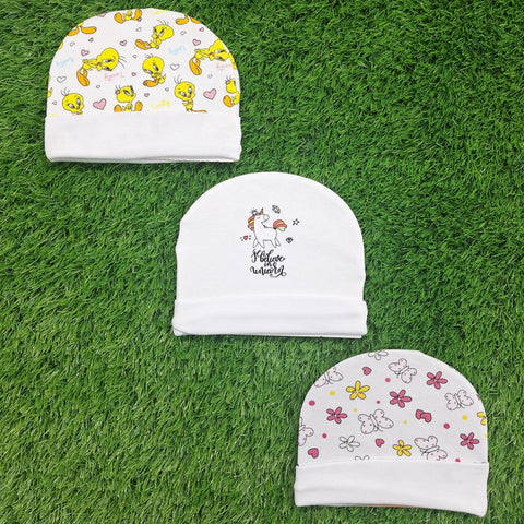 BRL - Pack of 3 Caps - White - Believe