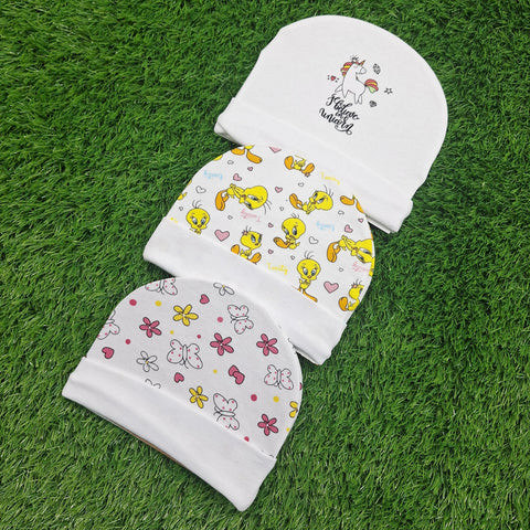 BRL - Pack of 3 Caps - White - Believe