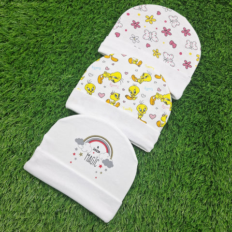 BRL - Pack of 3 Caps - White - Magic