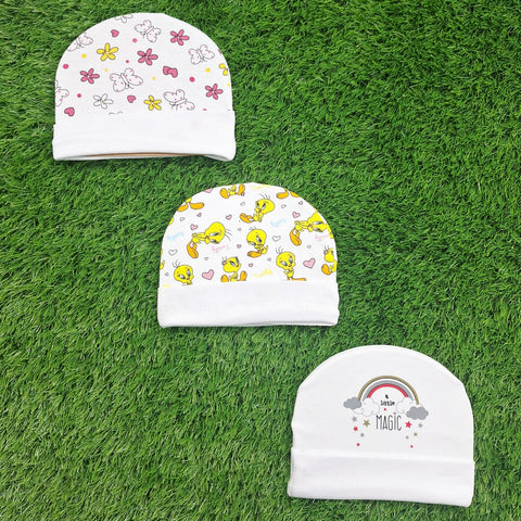 BRL - Pack of 3 Caps - White - Magic